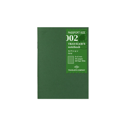 002 TRAVELER'S Passport notebook Refill Grid