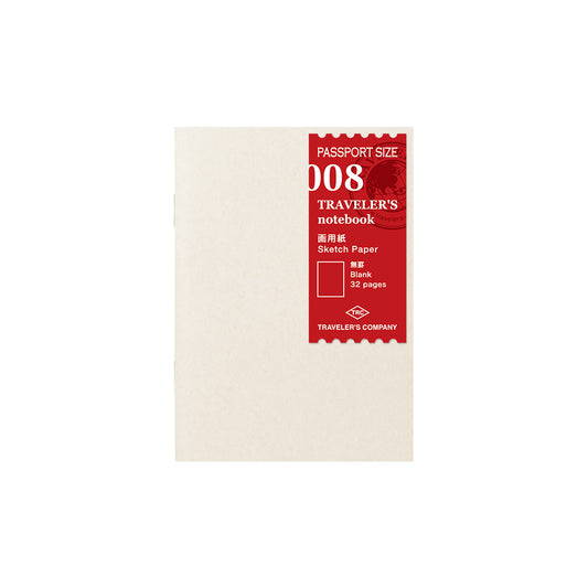 008 TRAVELER'S Passport notebook Refill Sketch Paper