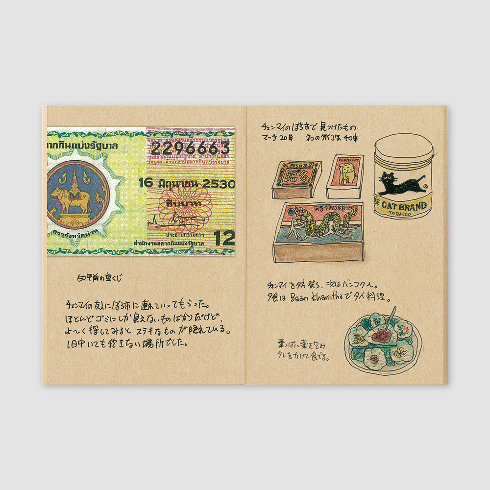009 TRAVELER'S Passport notebook Refill Kraft Paper
