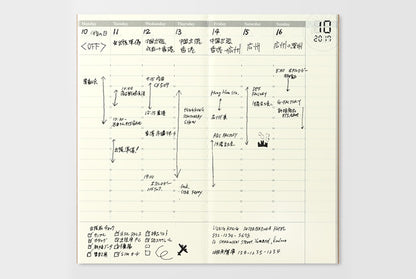 TRC Traveler’s notebook Free Diary Refill (R) (Weekly) No18