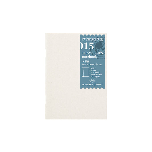 015 TRAVELER'S Passport Size notebook Refill Watercolour Paper