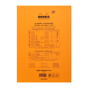 Rhodia Pad No18 A4 Grid Orange