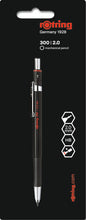 Load image into Gallery viewer, ROTRING 300 Black Mechanical Pencil 2.0 mm
