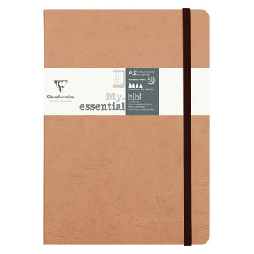 Clairefontaine Age Bag My Essential Notebook A5 Lined Tobacco