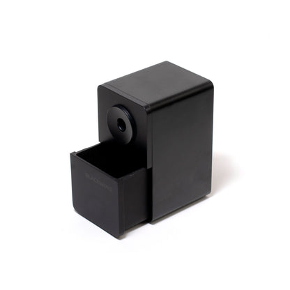 Blackwing Desktop Matte black metal Sharpener w/automatic sharpening brake.