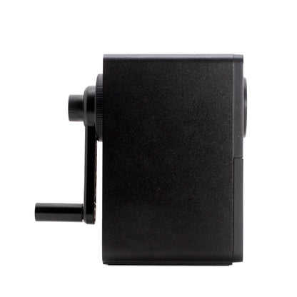 Blackwing Desktop Matte black metal Sharpener w/automatic sharpening brake.
