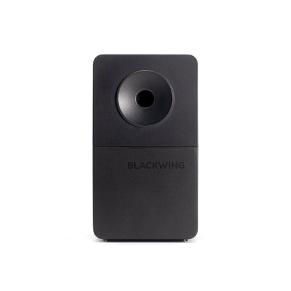 Blackwing Desktop Matte black metal Sharpener w/automatic sharpening brake.