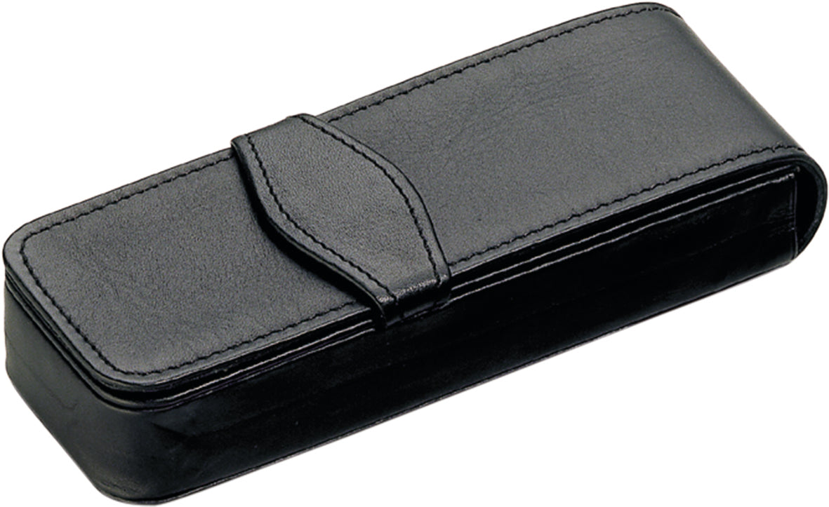 Diplomat Leather Pen Case Black 3 Pens