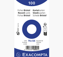 Load image into Gallery viewer, Exacompta Bristol Cards 200G Blank 75x125
