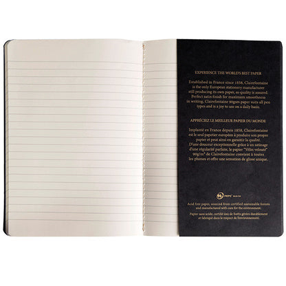 Clairefontaine Flying Spirit Notebook A5 Lined Black