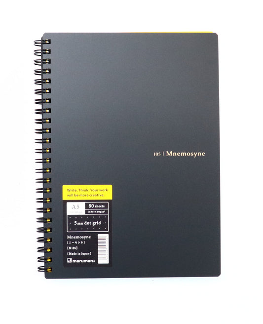 Mnemosyne A5 Notebook, 5 mm dotted, (138 mm x 210 mm / 5.83 inch x 8.27 inch) [N105]