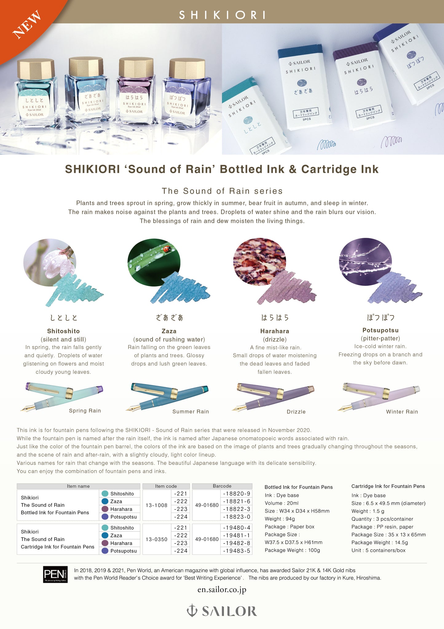 Sailor Ink Shikiori 20ml