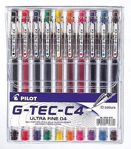Pilot G-Tec-C4 Ink Roller Set of 10