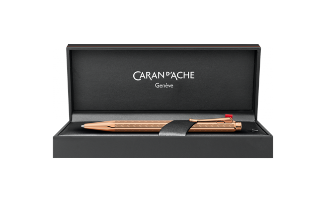 Caran D’Ache Ecridor Ballpoint Chevron Rose Gilded