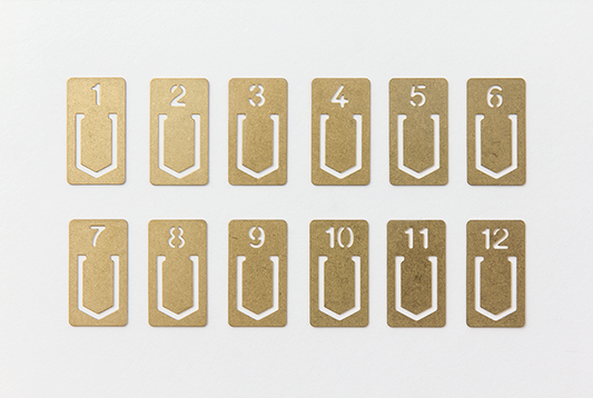 TRC Brass Number Clips 12