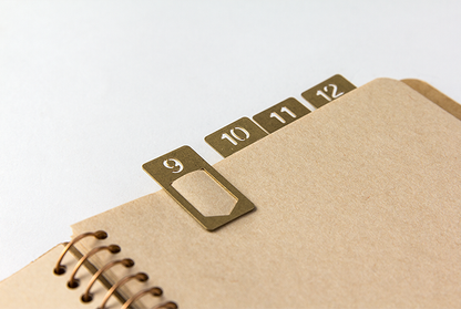 TRC Brass Number Clips 12