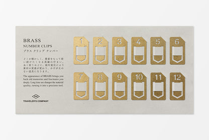 TRC Brass Number Clips 12