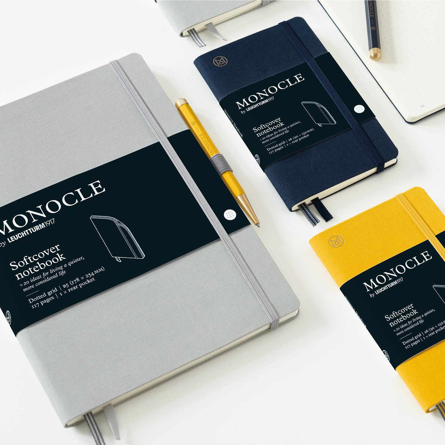 Monocle B6+ Notebook Linen Softcover Dotted – Take Note Pens ...