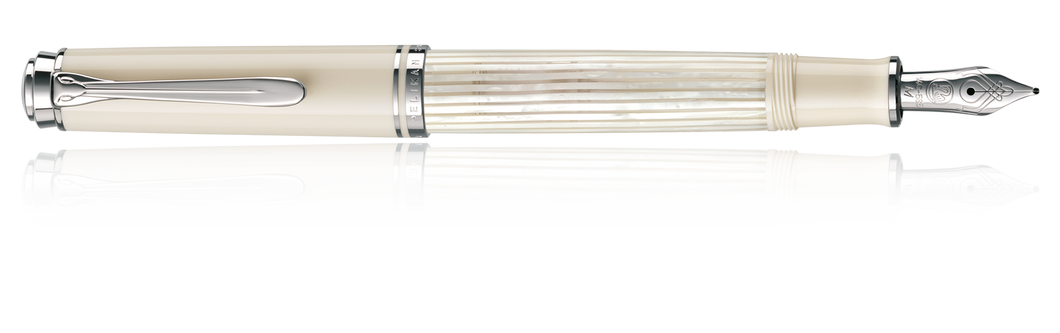 Pelikan Souveran M405 Silver-White Fountain Pen F