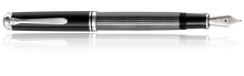 Load image into Gallery viewer, Pelikan M405 Stresemann Anthracite Stripes Fountain Pen 14K (M)
