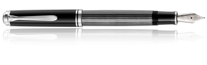 Pelikan M405 Stresemann Anthracite Stripes Fountain Pen 14K (M)