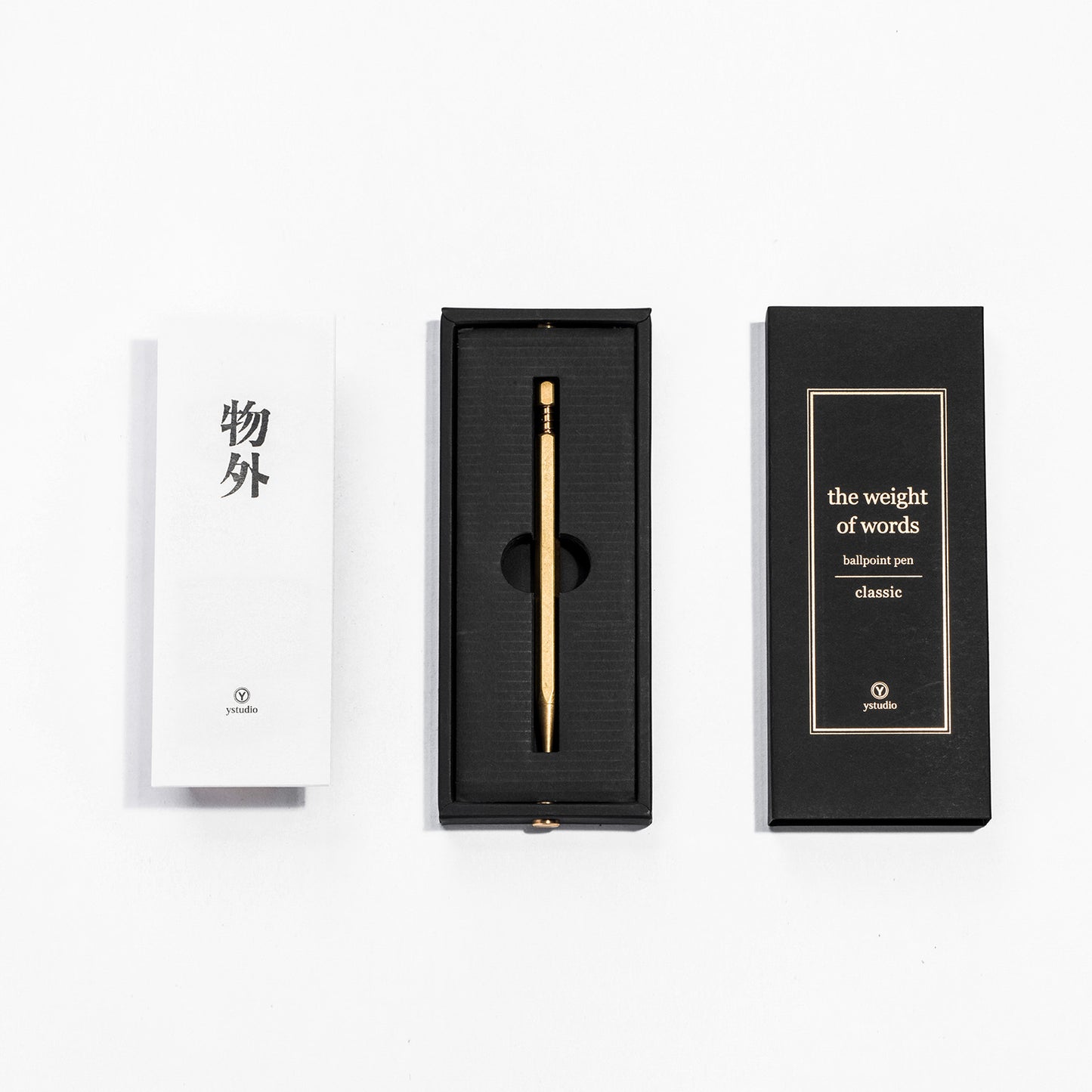 YSTUDIO Classic Revolve Ballpoint Pen Spring Brass