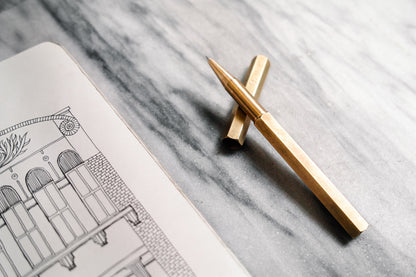 YSTUDIO Classic Revolve Rollerball Pen Brass
