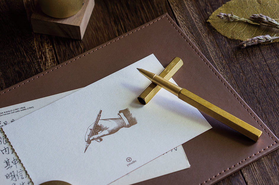 YSTUDIO Classic Revolve Rollerball Pen Brass